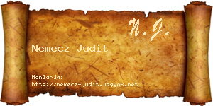 Nemecz Judit névjegykártya
